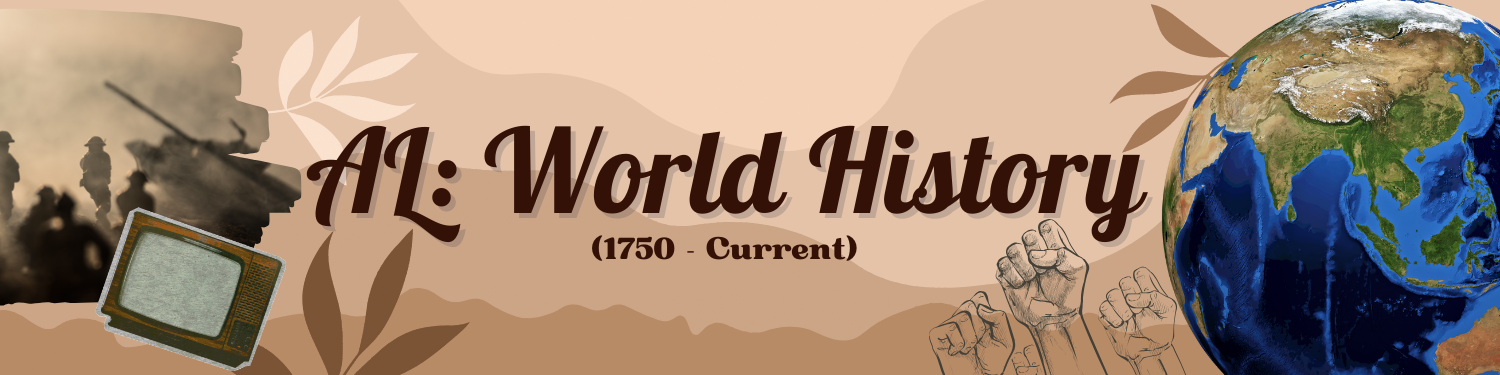 Welcome to AL: World History (1750 - Current) Class Banner